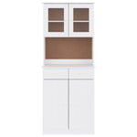 Highboard ALTA White 77x35x188 cm Solid Wood Pine 3187776