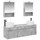 Bathroom Cabinet Set 5 pcs Concrete Grey 50 x 14.5 x 70 cm 3406642