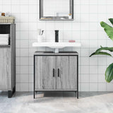 Bathroom Sink Cabinet Grey Sonoma 60x30x60 cm Engineered Wood 842449