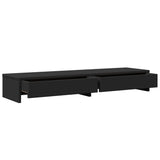 Monitor Stand with Drawers Black 100x27x15 cm Engineered Wood 854671