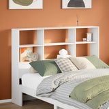 Headboard with Storage White 160 cm Solid Wood Pine 855655
