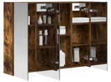 Bathroom Mirror Cabinet Smoked Oak 70 x 14.5 x 70 cm 889091
