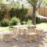 Garden Dining Set Natural wood Solid fir wood Standard Durable 3207139