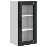 Wall Glass Cabinet PORTO 2 pcs Black 40 x 31 x 80 cm 885338