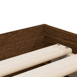 Bed Frame with Drawers without Mattress Brown Oak 75x190 cm Small Single 3207335