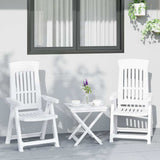 Garden Reclining Chair Set of 2 White Polypropylene Medium 364710