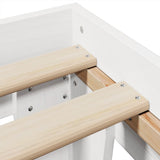 Bed Frame without Mattress White 200x200 cm Solid Wood Pine 855344