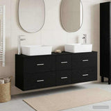 Bathroom Cabinet Set 3 pcs Black 53 x 34.5 x 63 cm 3405860
