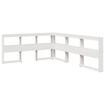 ZNTS Bookcase Bed without Mattress White 150x200cm Solid Wood Pine 3324497