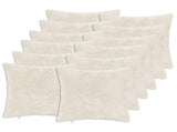 Cushion Cover 12 pcs HEERLEN White 45 x 45 cm Faux Rabbit Fur 910689
