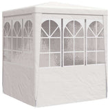 Professional Party Tent with Side Walls 2.5x2.5 m White 90 g/m 48518