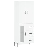 Highboard White 69.5x34x180 cm Engineered Wood 3195963