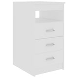 Drawer Cabinet White Engineered wood Compact Drawer Cabinet 801805