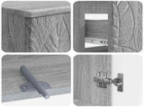3 Piece Bathroom Cabinet Set DELFT Grey Sonoma Engineered Wood 3417789
