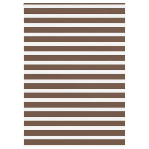 ZNTS Zebra Blind Brown 160x200 cm Fabric Width 155.9 cm Polyester 4014377