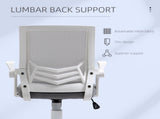 Mesh Office Chair with Flip-up Armrest, Swivel Computer Chair with Lumbar Support, Adjustable T3398P344645