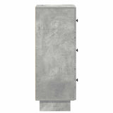 Drawer Cabinet Concrete Grey 33 x 34.5 x 90 cm Engineered Wood 893928