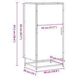 Shoe Rack Smoked Oak 48x38x97.5 cm Engineered Wood 849201