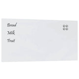 Wall-mounted Magnetic Board White 100x50 cm Tempered Glass 4008634