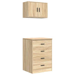 ZNTS Garage Cabinets 2 pcs Sonoma Oak Engineered Wood 3328334