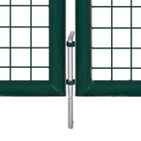 Fence Gate Steel 300x100 cm Green 42979
