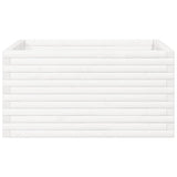 Garden Planter White 90x90x46 cm Solid Wood Pine 3282425