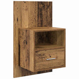 Bedside Cabinet 2 pcs Old Wood 50 x 32.5 x 80cm Engineered Wood 880495