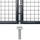 Mesh Garden Gate Galvanised Steel 300x175 cm Grey 143366