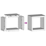 Firewood Rack 60x40x60 cm Stainless Steel 851007