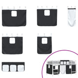 Kids'Loft Bed Frame with Curtains White and Black 80 x 200 cm 42020809