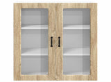 Wall Glass Cabinet LUCCA Sonoma Oak 80 x 31 x 100 cm 885157