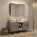 Bathroom Furniture Set 4 pcs Grey Sonoma 100 x 14.5 x 70 cm 3407020