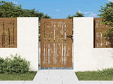 Garden Gate 85 x 175 cm Powder-coated steel Black Lockable 153236
