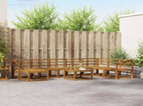 Outdoor Sofa Set 9 pcs Natural Solid Acacia Wood 3366862