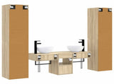 Bathroom Furniture Set 5 pcs Sonoma Oak 33 x 34.5 x 160 cm 3406005