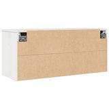 Wall Cabinet White 80x30x35 cm Solid Wood Pine 813457