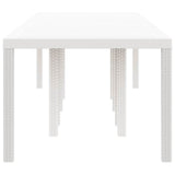 Garden Table White 300 x 100 x 73 cm Poly Rattan 3378522