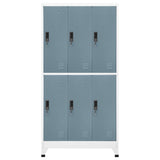 Locker Cabinet Light Grey and Dark Grey 90x45x180 cm Steel 339803