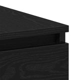 Desk with Drawer Black Oak 140 x 50 x 76 cm Engineered Wood 3329284