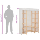 Wardrobe White Fir wood 135x40x170 cm Wardrobe Rectangular 248196