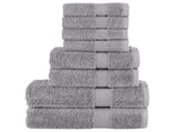 8 Piece Premium Towel Set SOLUND Grey 600 gsm 137543