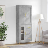 Highboard Concrete Grey 69,5x34x180 cm Engineered Wood 3199933