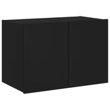 TV Wall Cabinet with LED Lights Black 60x35x41 cm 837304
