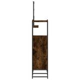 3 Piece Bathroom Cabinet Set Smoked Oak Engineered Wood 3214346