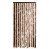 Fly Curtain Beige and Light Brown 100x200 cm Chenille 377367