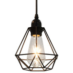 Ceiling Lamp with Diamond Design Black 3 x E27 Bulbs 281633