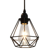 Ceiling Lamp with Diamond Design Black 3 x E27 Bulbs 281633