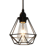 Ceiling Lamp with Diamond Design Black 3 x E27 Bulbs 281633