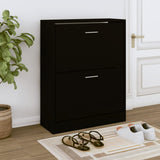 Shoe Cabinet Black 63x24x81 cm Engineered Wood 342558