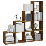 Staircase Bookcase Brown Oak 142 cm Engineered Wood 342602